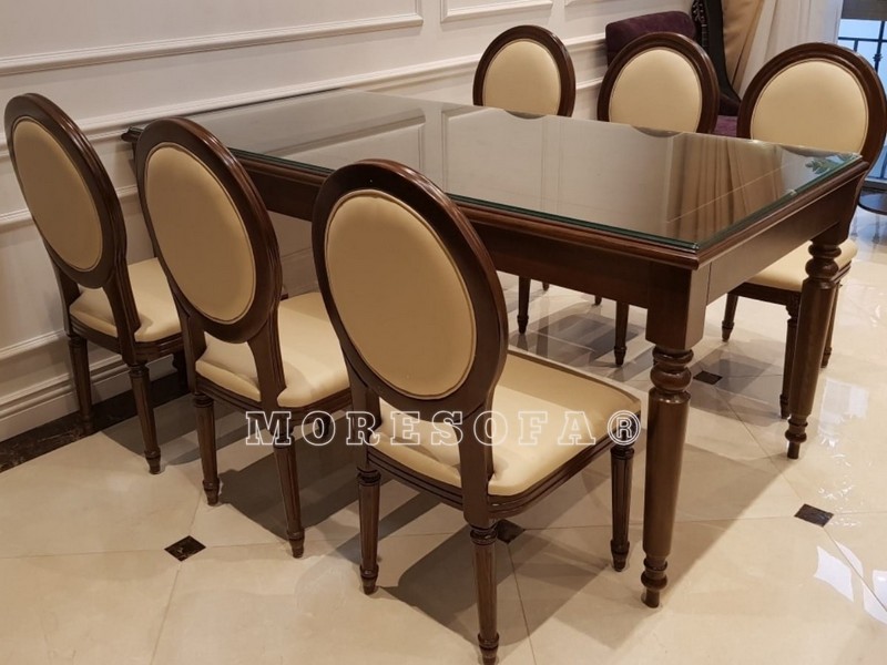  *Top những bộ bàn ghế ăn gỗ tự nhiên bền bỉ phong cách Indochine